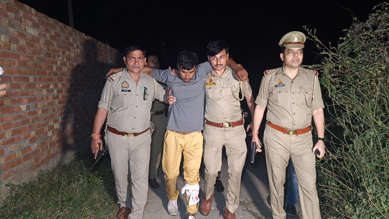 मुजफ्फरनगर में पुलिस मुठभेड़: 12 घंटे में दो लुटेरे गिरफ्तार, एक पुलिस फायरिंग में घायल