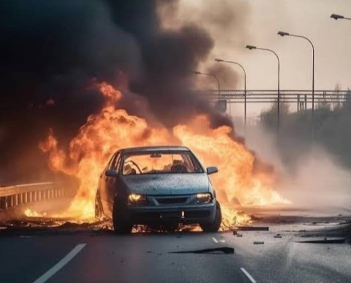 गाज़ियाबाद में 72 लाख के लिए बेटे को “मरा” दिखाया, असल में पागल को कार में जिंदा जलाया 