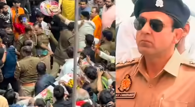  बांके बिहारी मंदिर में पूजा करा रहे सेवायत से अभद्रता, ASP अनुज चौधरी पर कॉलर पकड़कर खींचने का आरोप