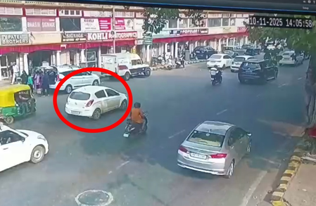 संसद भवन से महज 3 किमी की दूरी, कनॉट प्लेस में कार लेकर घूम रहा था आतंकी उमर, सीसीटीवी तस्वीर सामने आई