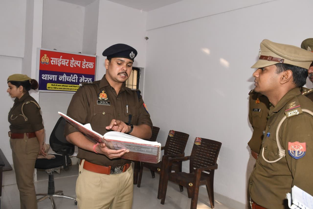 मेरठ में एसपी सिटी ने थाना नौचन्दी का वार्षिक निरीक्षण किया, व्यवस्थाओं का लिया जायज़ा