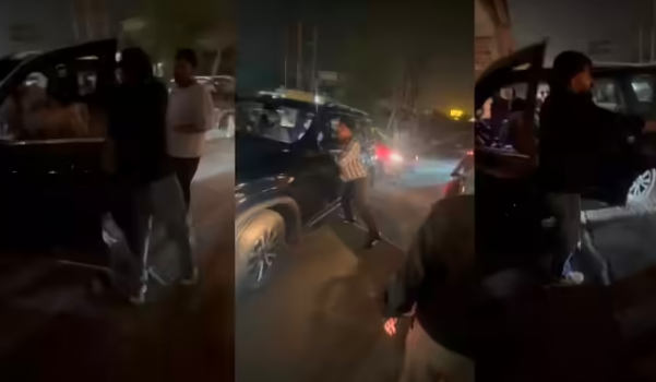 मेरठ: खिरवा चौराहा पर कार-स्कॉर्पियो भिड़ंत, आरोपियों ने राहगीर की स्कूटी कुचली, पुलिस रही मूकदर्शक