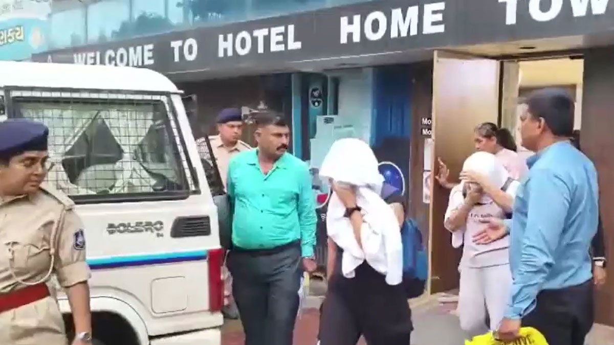 सूरत में इंटरनेशनल सेक्स रैकेट का नेटवर्क ध्वस्त: थाईलैंड–युगांडा की लड़कियाँ मुक्त, होटल मैनेजर सहित 4 गिरफ्तार