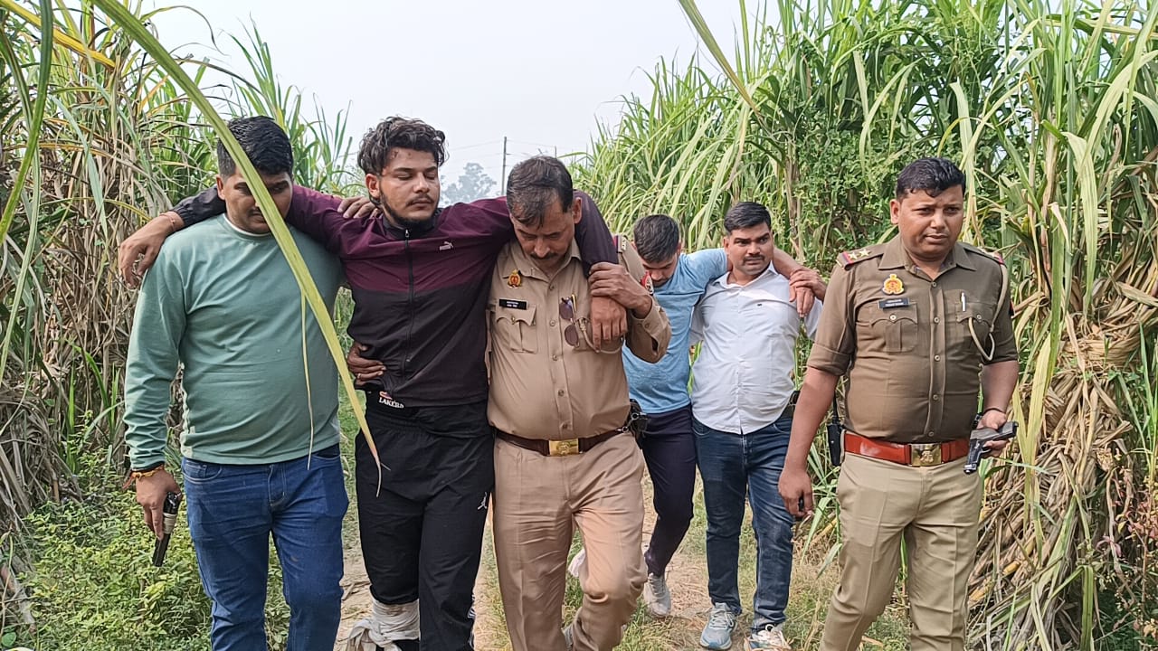 मुजफ्फरनगर में पुलिस मुठभेड़: थार सवार बदमाशों को लगी गोली, तीसरा गिरफ्तार