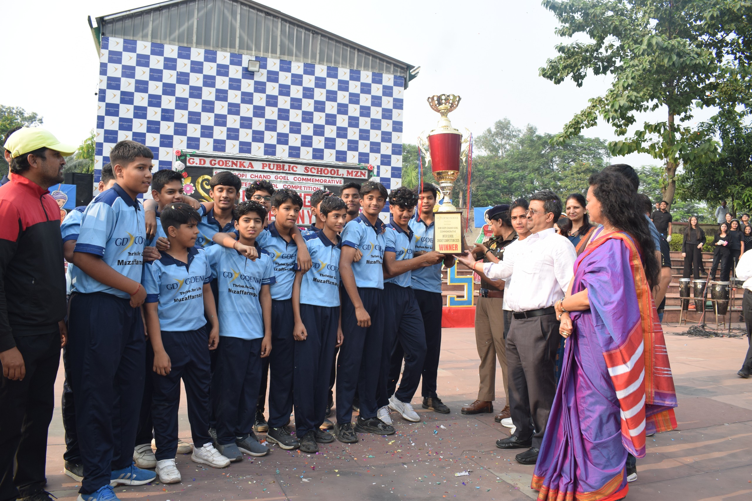 मुज़फ्फरनगर में “श्री गोपीचंद गोयल स्मृति अंतरविद्यालयी प्रतियोगिता 2025” का जी.डी. गोयनका विद्यालय में भव्य समापन
