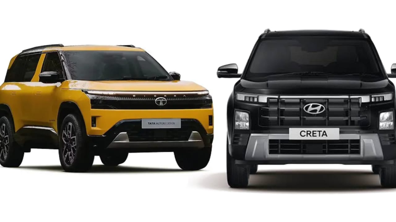 Tata Sierra vs Hyundai Creta 2025 कौन है ? बड़ी और दमदार SUV कीमत फीचर्स इंजन और सेफ्टी जानिए 
