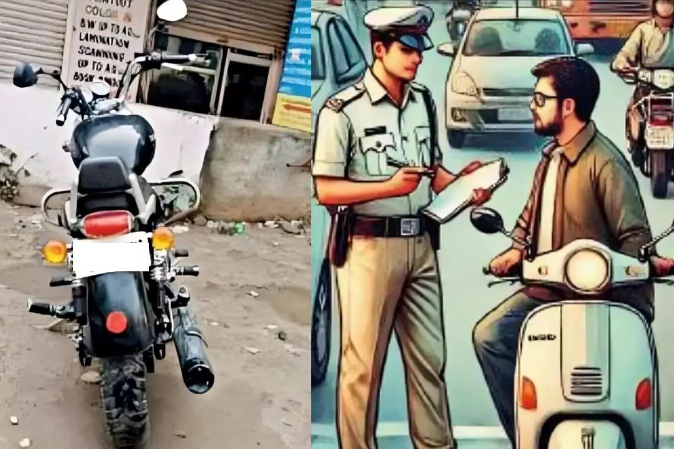 सहारनपुर पुलिस ने चलाया सघन चेकिंग अभियान, दो बाइकों को सीज किया और पांच का चालान किया