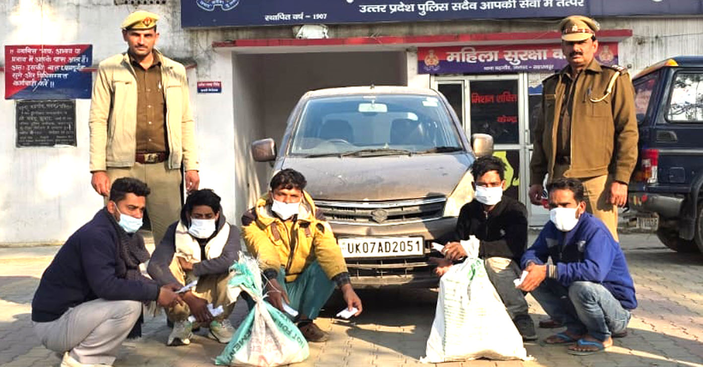 सहारनपुर: चोरी की वारदातों का पर्दाफाश, पांच शातिर आरोपियों गिरफ्तार