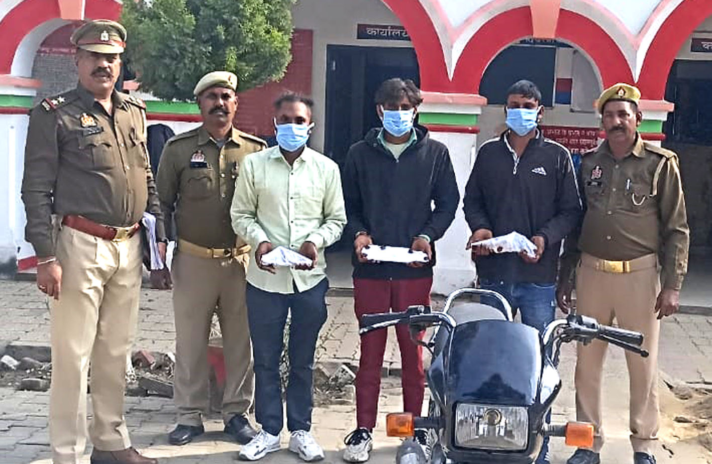 सहारनपुर पुलिस ने बाइक चोर गिरोह को पकड़ा, तीन आरोपी गिरफ्तार