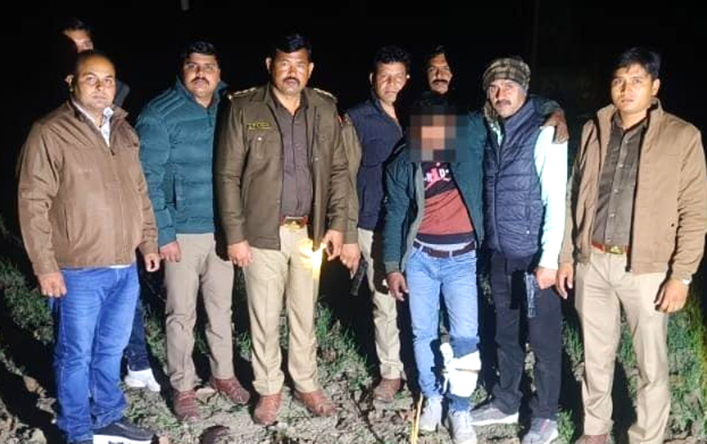 सहारनपुर की बड़गांव पुलिस मुठभेड़ में 25 हजार का इनामी गौकश गिरफ्तार, एक फरार