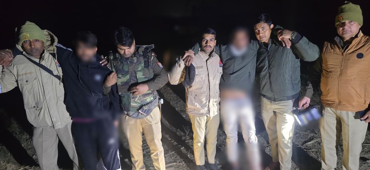मुरादाबाद: मुठभेड़ में गोकशी के दो आरोपित गिरफ्तार..दो साथी पुलिस को चकमा देकर फरार