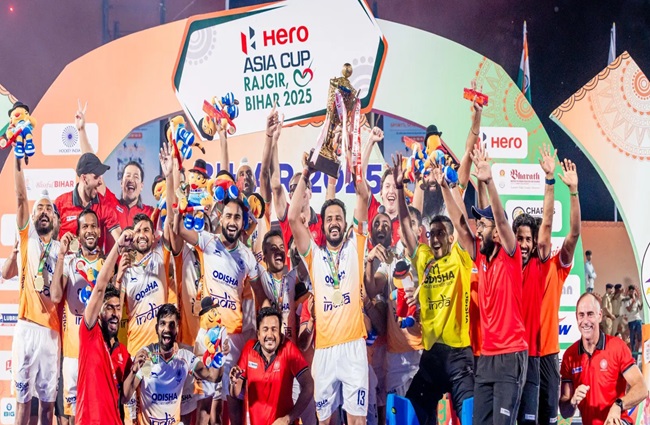 भारतीय पुरुष हॉकी टीम के लिए वर्ष 2025 रहा शानदार, एशिया में नंबर-1 का ताज बरकरार