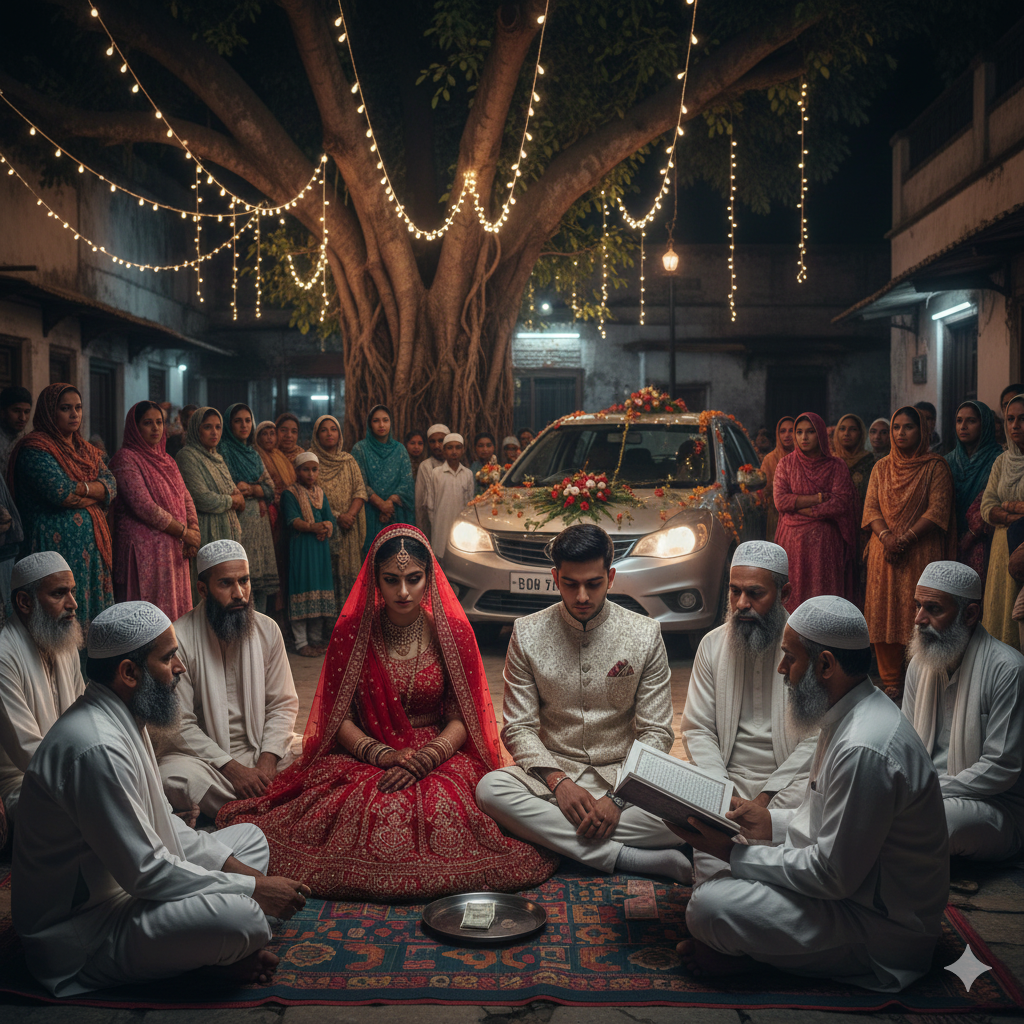 मेरठ में आधी रात 'लव स्टोरी' का हैप्पी एंडिंग, प्रेमिका से मिलने आए प्रेमी को ग्रामीणों ने पकड़ा, मौके पर ही निकाह कराकर ₹50 हजार देकर विदा किया