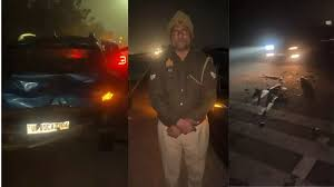 मेरठ-बुलंदशहर हाईवे पर नशे में सिपाही ने गाड़ी बीच सड़क खड़ी की, कई वाहन क्षतिग्रस्त