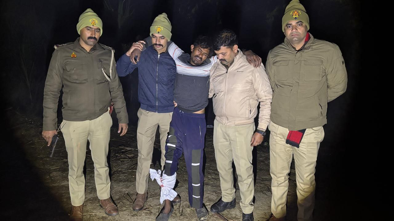 मेरठ: सरूरपुर में पुलिस मुठभेड़, गोकशी की फिराक में जा रहा बदमाश गोली लगने से घायल
