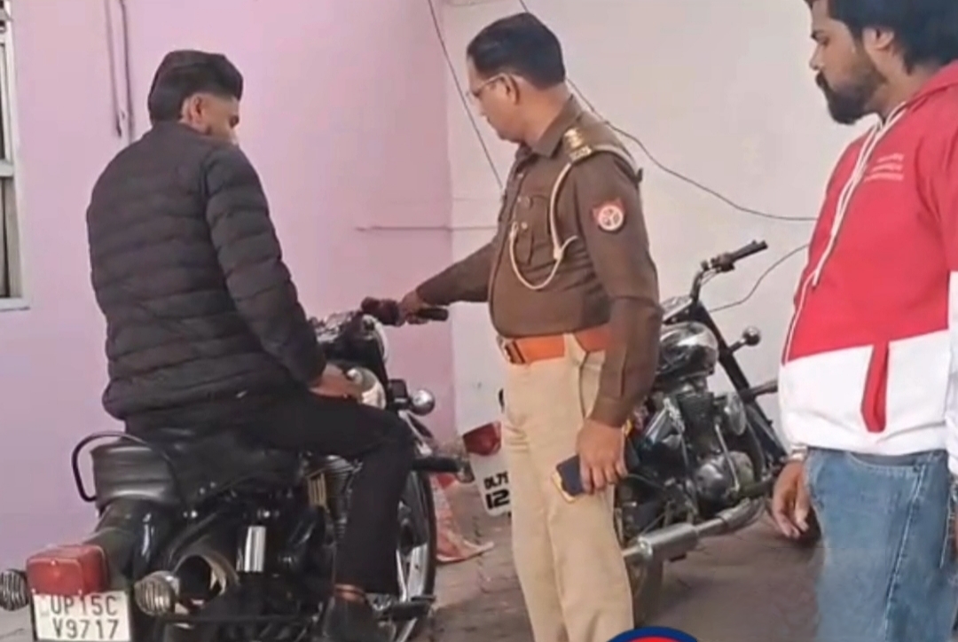 मुज़फ्फरनगर में पुलिस ने एक और 'पटाखा बुलेट' की सीज,  ₹16,000 का  लगाया जुर्माना