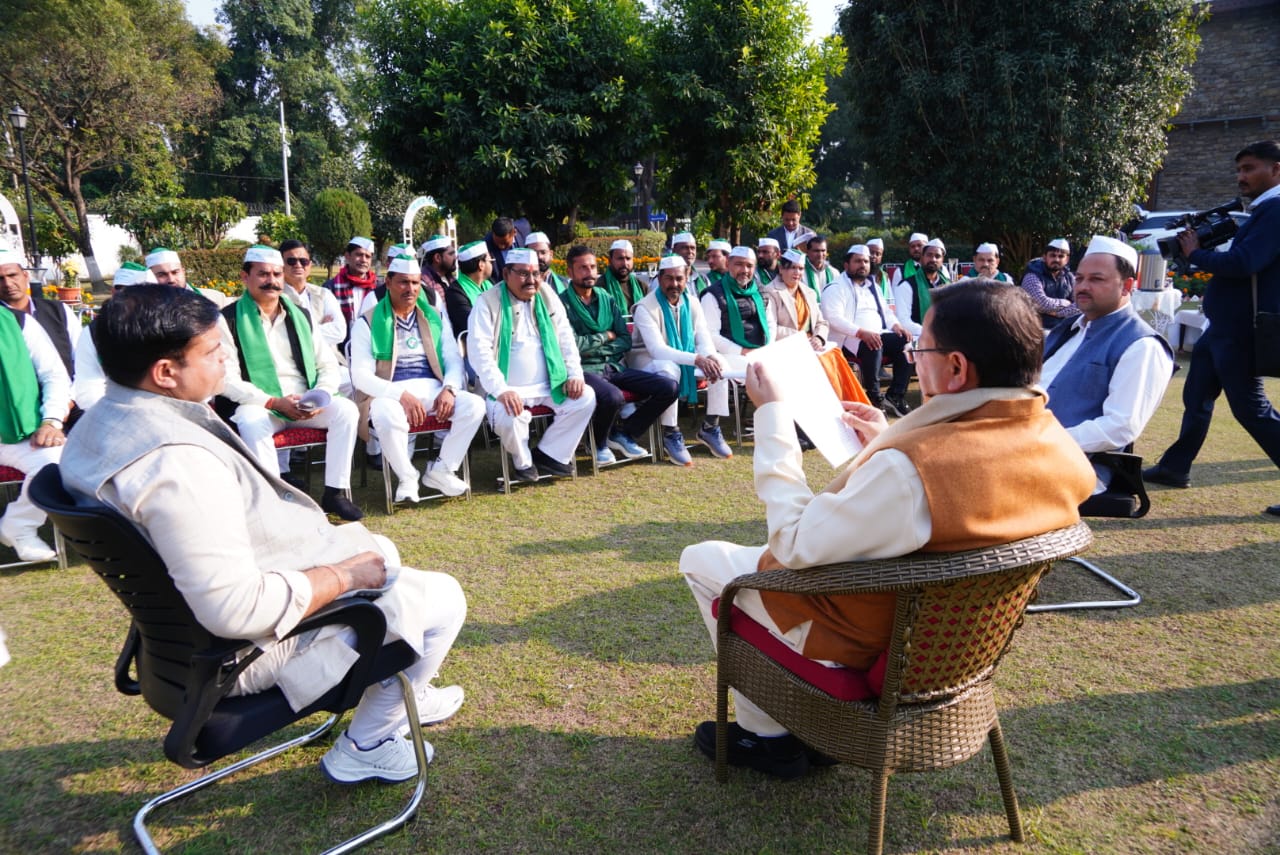 किसानों की आवाज सीएम तक पहुँची, भाकियू तोमर अध्यक्ष चौधरी संजीव तोमर के साथ की धामी से मुलाकात 