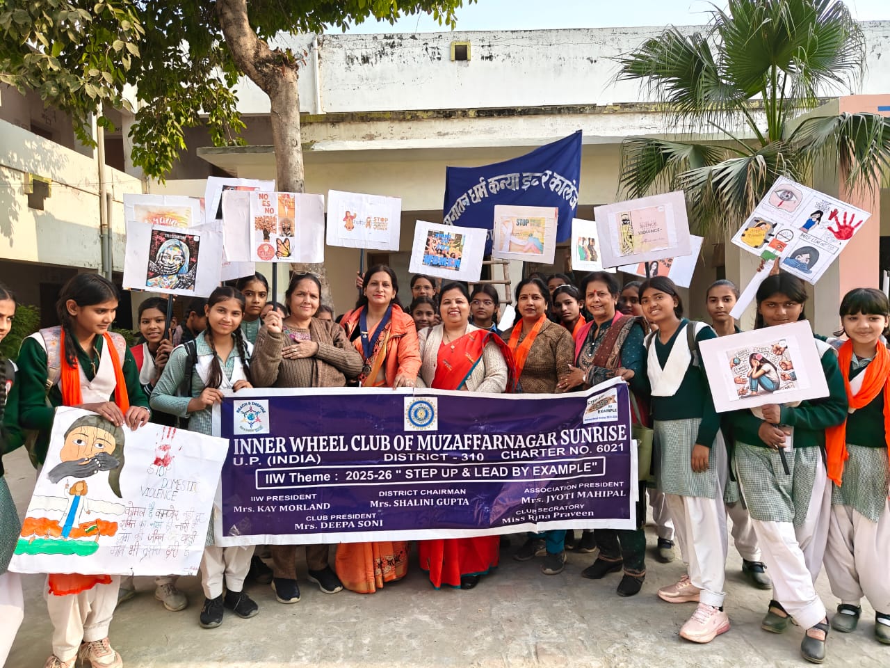 महिला हिंसा के विरोध में इनरव्हील क्लब ऑफ़ मुज़फ़्फ़रनगर सनराइज ने निकाली जागरूकता रैली