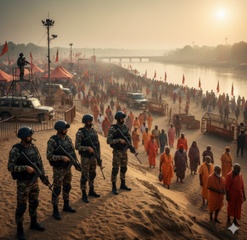 प्रयागराज माघ मेले में हाई अलर्ट: प्रयागराज में यूपी ATS कमांडो तैनात