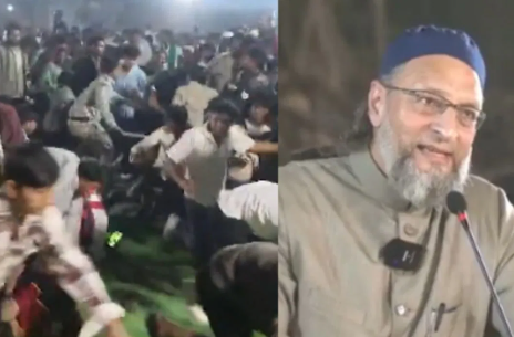 ओवैसी की रैली में हंगामा! मंच की ओर बढ़े समर्थक, पुलिस का हल्का लाठीचार्ज