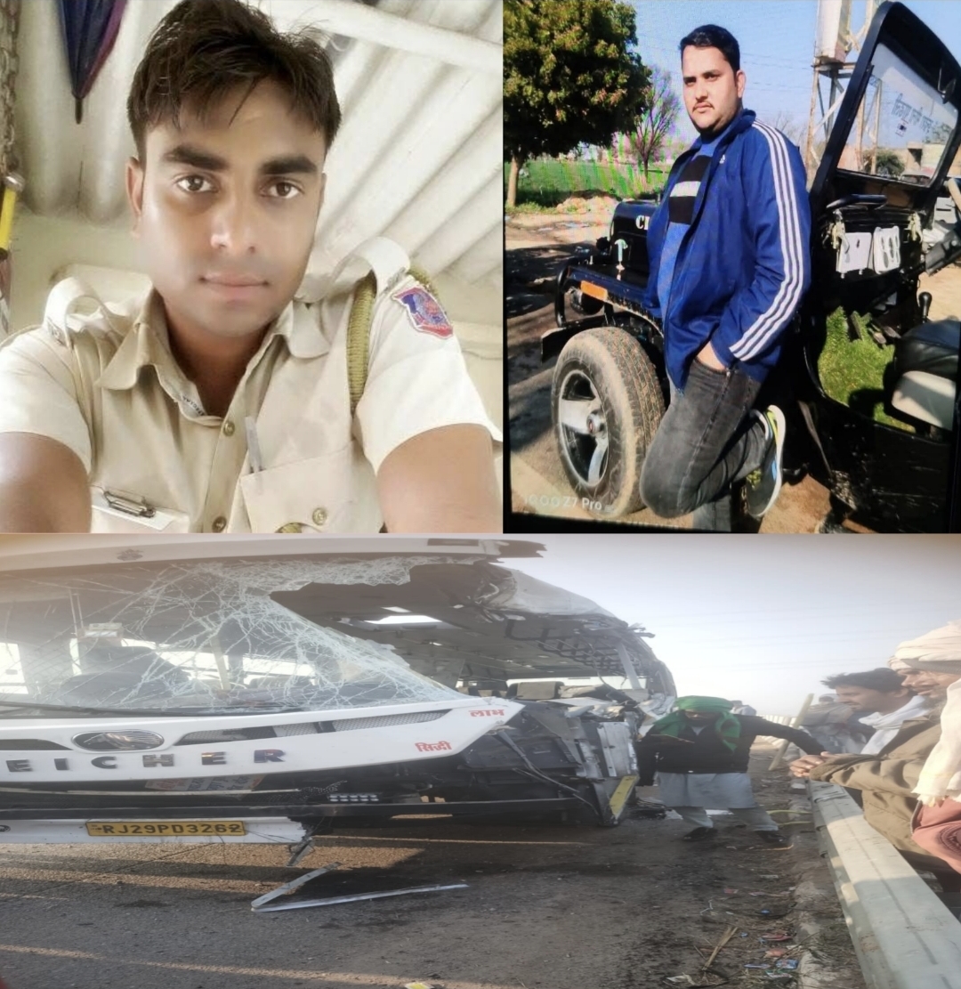 दिल्ली-मुंबई एक्सप्रेस वे पर बस व कंटेनर की टक्कर में दो की मौत, पांच घायल