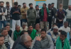 मुजफ्फरनगर: तीतावी शुगर मिल कर्मचारी के समर्थन में भारतीय किसान मजदूर संगठन का धरना प्रदर्शन