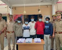 नोएडा में मोबाइल झपटने वाले 5 शातिर बदमाश गिरफ्तार; 11 फोन, 2 वाहन बरामद