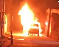 मुज़फ्फरनगर में गैस रिफिलिंग के दौरान मारुति कार में लगी भीषण आग, एक व्यक्ति झुलसा