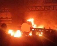 मुजफ्फरनगर में भीषण हादसा: टिहरी स्टील फैक्ट्री के फ्यूल टैंक में लगी आग, लाखों का नुकसान