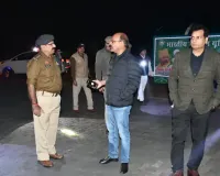 मुजफ्फरनगर के शोरम गांव में उपमुख्यमंत्री के आगमन को लेकर हेलीपैड का निरीक्षण