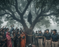 मुजफ्फरनगर में सनसनी: लापता युवक का शव बाग में पेड़ से लटका मिला, परिजनों ने हत्या बताकर किया हंगामा