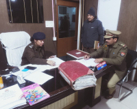 मेरठ: सीओ कैण्ट नवीना शुक्ला ने थाना लालकुर्ती का वार्षिक निरीक्षण किया