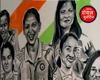 अमरोहा के चित्रकार जुहैब खान की अनोखी कला – भारत की जीत और महिला शक्ति को समर्पित कोयले से बना चित्र