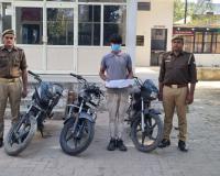 शामली पुलिस ने पकड़ा शातिर बाइक चोर, तीन चोरी की मोटरसाइकिलें बरामद