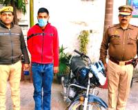 सहारनपुर में थाना जनकपुरी पुलिस ने बाइक चोरी का खुलासा कर शातिर चोर को गिरफ्तार किया