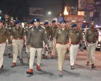 मुजफ्फरनगर एसएसपी ने अफसरों संग किया फ्लैग मार्च; कानून-व्यवस्था परखी, संदिग्धों की सघन चेकिंग