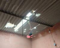 मुजफ्फरनगर में 2 लाख 20 हजार मेगावाट विद्युत लाइन का पोल गिरा, तीन मकान क्षतिग्रस्त, एक घायल