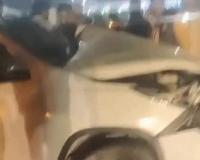 दिल्ली–मुंबई एक्सप्रेसवे पर अज्ञात वाहन की टक्कर से कार खाई में गिरी, दो युवकों की मौत