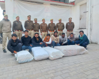 मेरठ में अन्तरराज्यीय नशा तस्करी गैंग का भंडाफोड़, 8 तस्कर गिरफ्तार—151 किलो गांजा बरामद