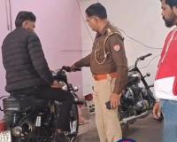 मुज़फ्फरनगर में पुलिस ने एक और 'पटाखा बुलेट' की सीज,  ₹16,000 का  लगाया जुर्माना