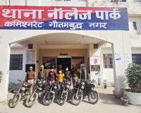नोएडा: तीन शातिर वाहन चोर गिरफ्तार, 6 चोरी की मोटरसाइकिलें बरामद