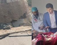 रायसेन में निर्माण की लापरवाही ने टाली बड़ी त्रासदी: नयागांव पुल का हिस्सा ढहा, चार बाइक सवार नदी में गिरे