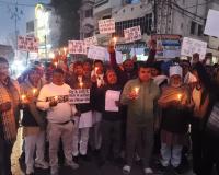 शामली में सोनू कश्यप को न्याय दिलाने हेतु केंडल मार्च निकला