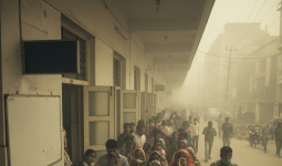 मुज़फ्फरनगर में प्रदूषण का कहर, सांस लेने में संकट , अस्पतालों  में उमड़ी मरीजों की भीड़