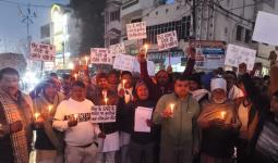 शामली में सोनू कश्यप को न्याय दिलाने हेतु केंडल मार्च निकला
