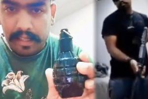 हथियारों का वीडियो निकला फर्जी: AK-47 प्लास्टिक की और ग्रेनेड परफ्यूम की बोतल, पुलिस ने की पुष्टि