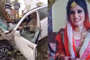 शादी के तीन दिन बाद उजड़ गया घर: नवविवाहित दंपती की कार पेड़ से टकराई, दुल्हन की मौत