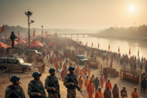 प्रयागराज माघ मेले में हाई अलर्ट: प्रयागराज में यूपी ATS कमांडो तैनात