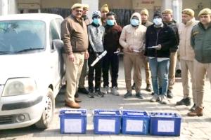 सहारनपुर पुलिस की बड़ी कार्रवाई: ई-रिक्शा बैटरी चोरी करने वाले चार शातिर चोर गिरफ्तार