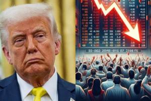 शेयर बाजार में कोहराम, निवेशकों के 7.72 लाख करोड़ स्वाहा, ट्रंप की धमकी से डरा बाजार